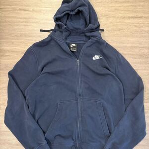 Nike Men's Navy and Blue Hoodie